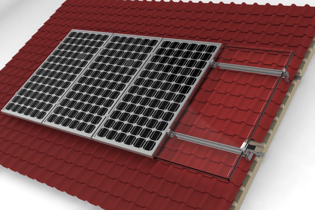 بين قوسين الألواح الشمسية الكهروضوئية المهنية لسقف القرميد
